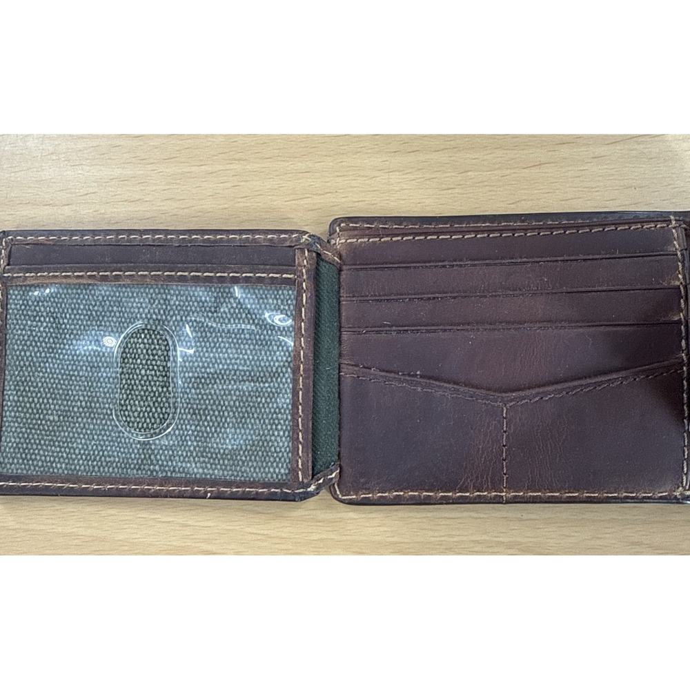 Fossil Men's Bifold with Flip ID Brown Leather Wallet - Picture 3 of 6